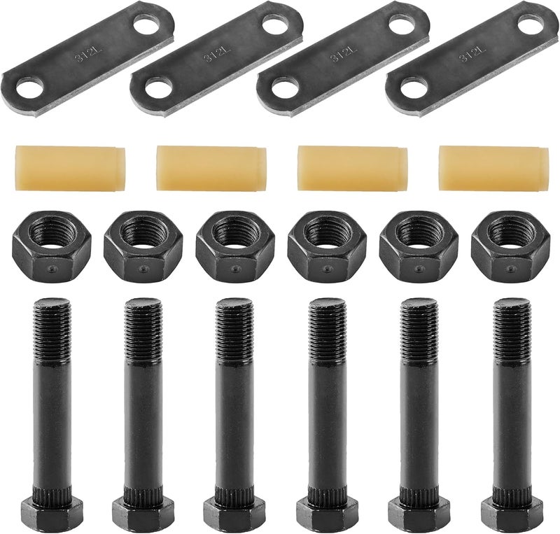 Lonffery Trailer Alex Shackle Kit, 312L Shackle Strap Fit for 3500lb-7200lb Double Eye Spring - Image 1